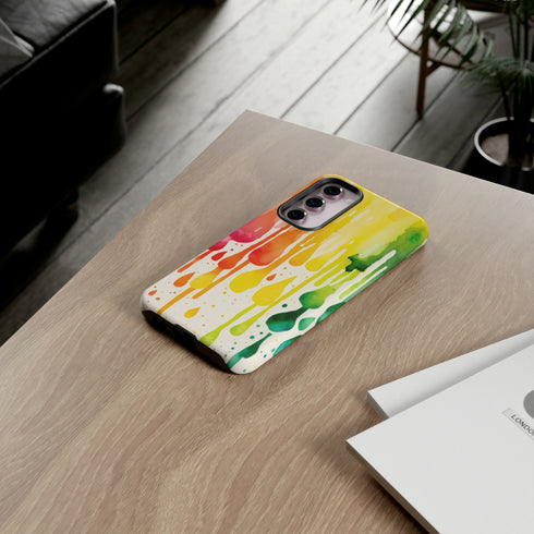Rainbow Spring Showers - Impact Resistant Phone Case